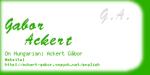 gabor ackert business card